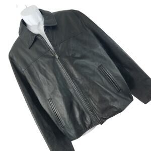 WILSONS/M.JULIAN! BLACK GENUINE LEATHER, SOFT & SUPPLE, BOMBER JACKET! SZ XL